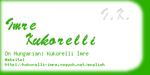 imre kukorelli business card